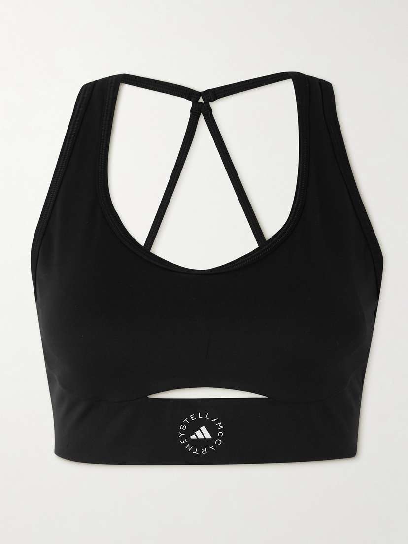 adidas by Stella McCartney Truestrength Logo-print Recycled Stretch-jersey Sports Bra