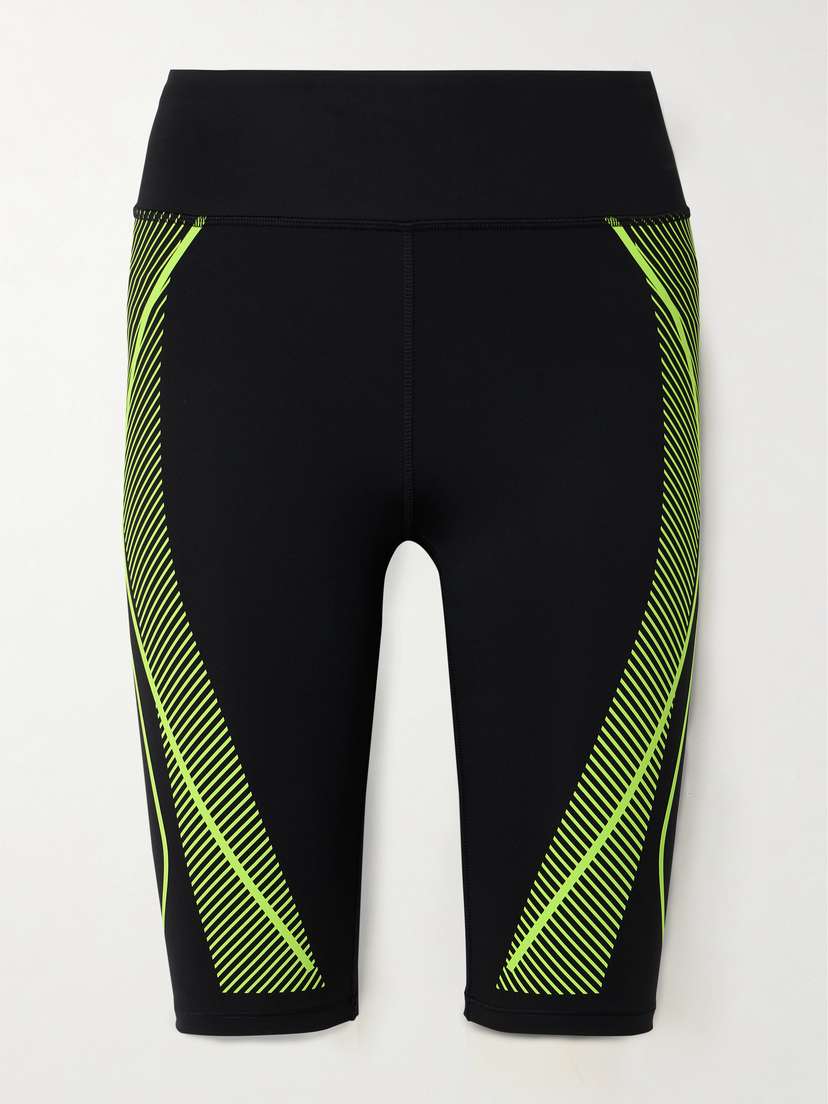adidas by Stella McCartney Truepace Printed Recycled Stretch-jersey Shorts