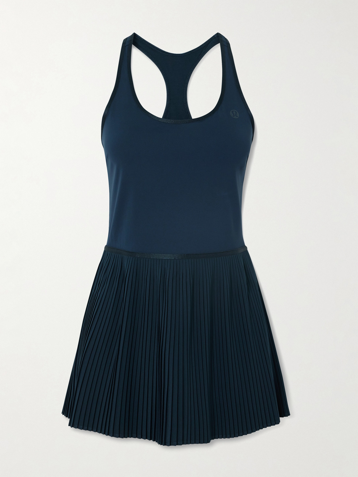 LULULEMON GROSGRAIN-TRIMMED PLEATED STRETCH TENNIS DRESS