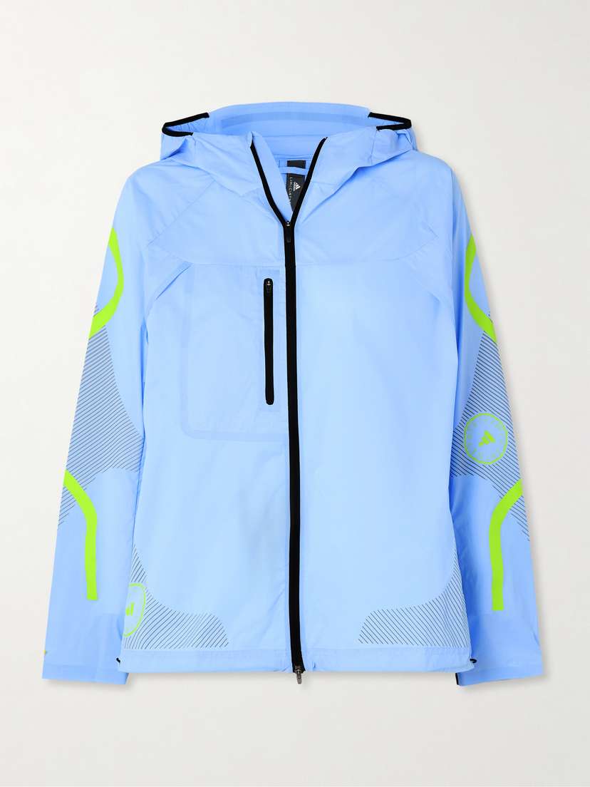 adidas by Stella McCartney Truepace Printed Recycled Stretch-jersey Hooded Jacket