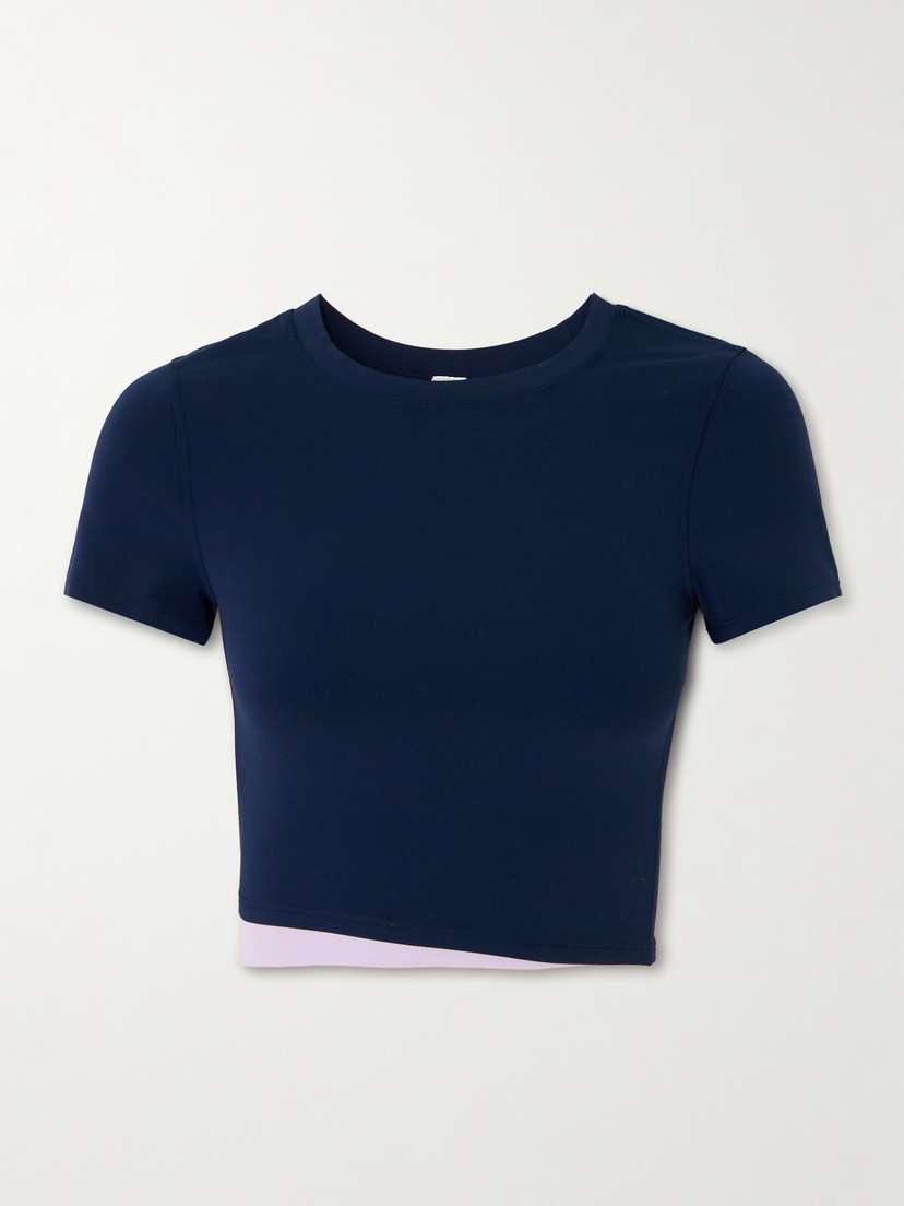 lululemon Yoga Cropped Asymmetric Layered Nulu™ Top