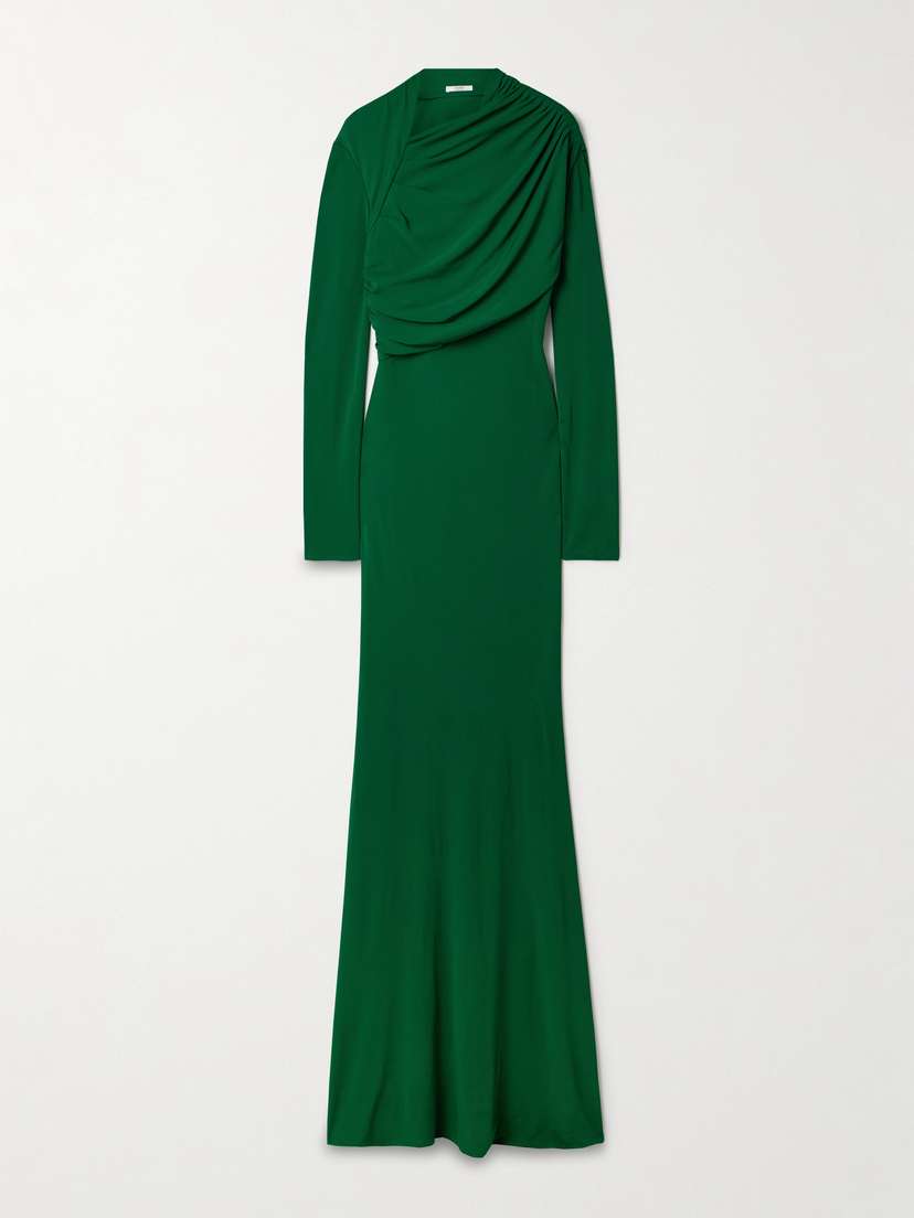 FFORME Joy Pleated Draped Jersey Maxi Dress