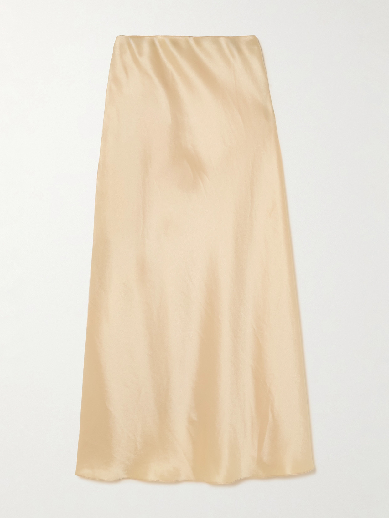 Galvan - Valletta Satin Midi Skirt - Gold