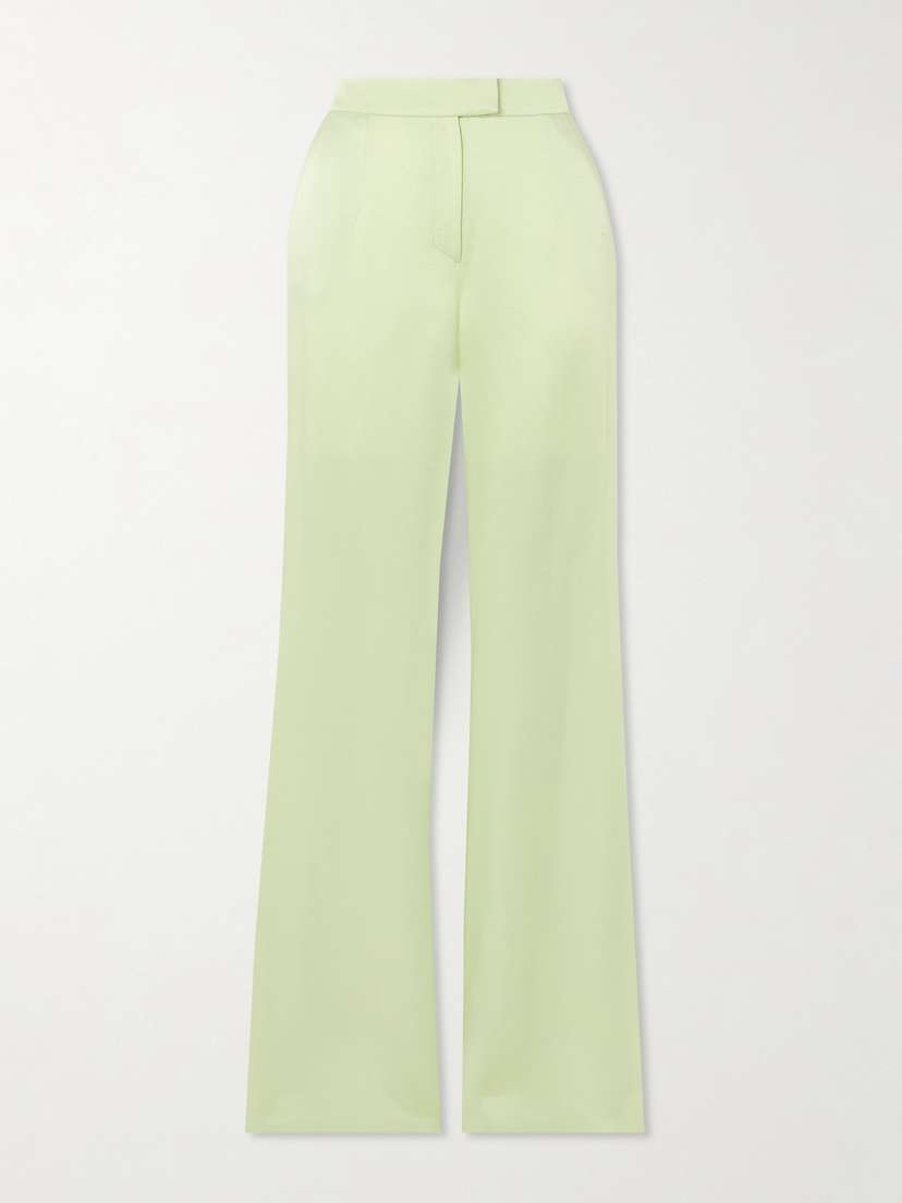 Galvan Boyfriend Satin Flared Pants
