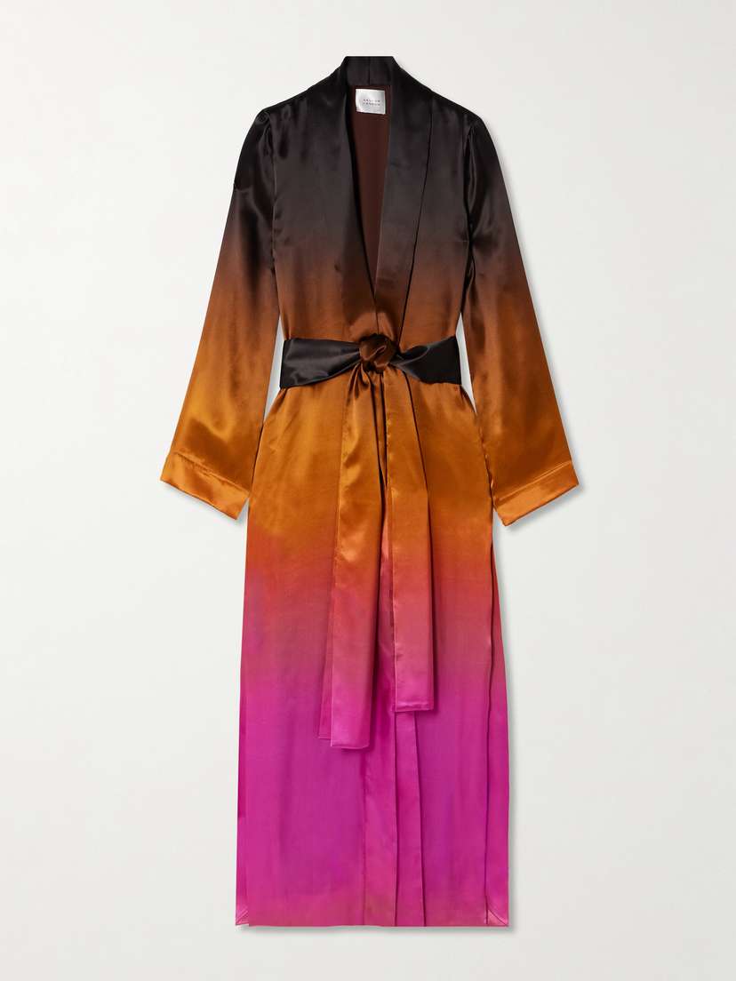 Galvan Salon Dégradé Silk-satin Wrap Dress