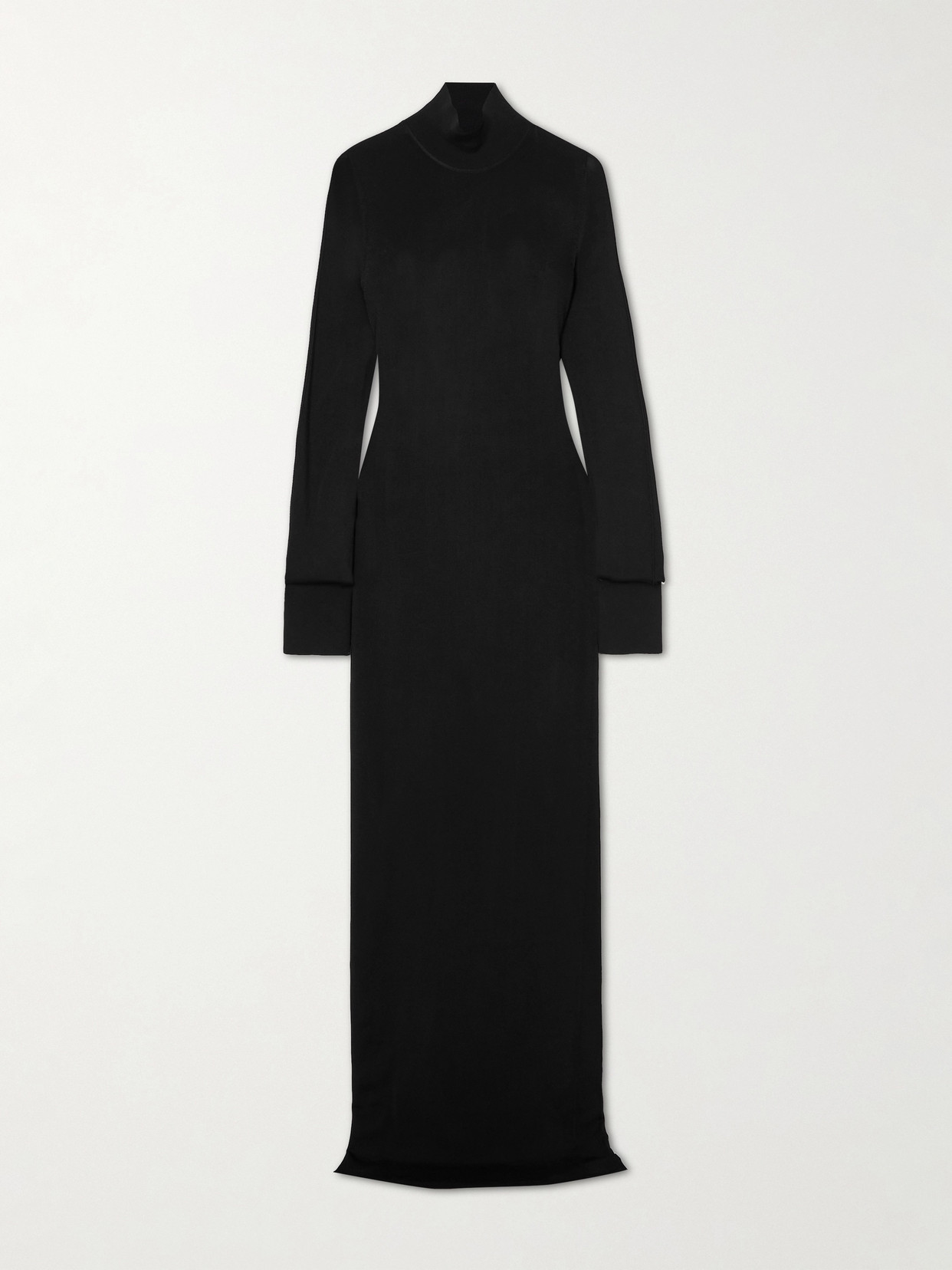 Galvan - Iris Jersey Turtleneck Gown - Black