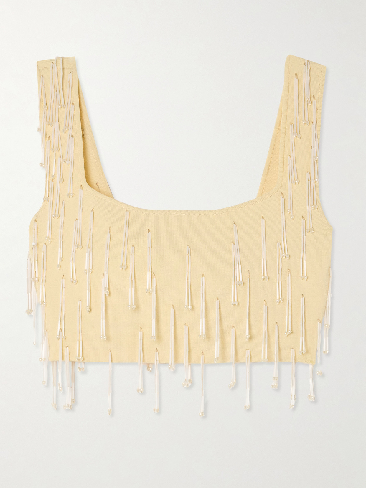 Galvan - Depois Embellished Knitted Bralette - Yellow