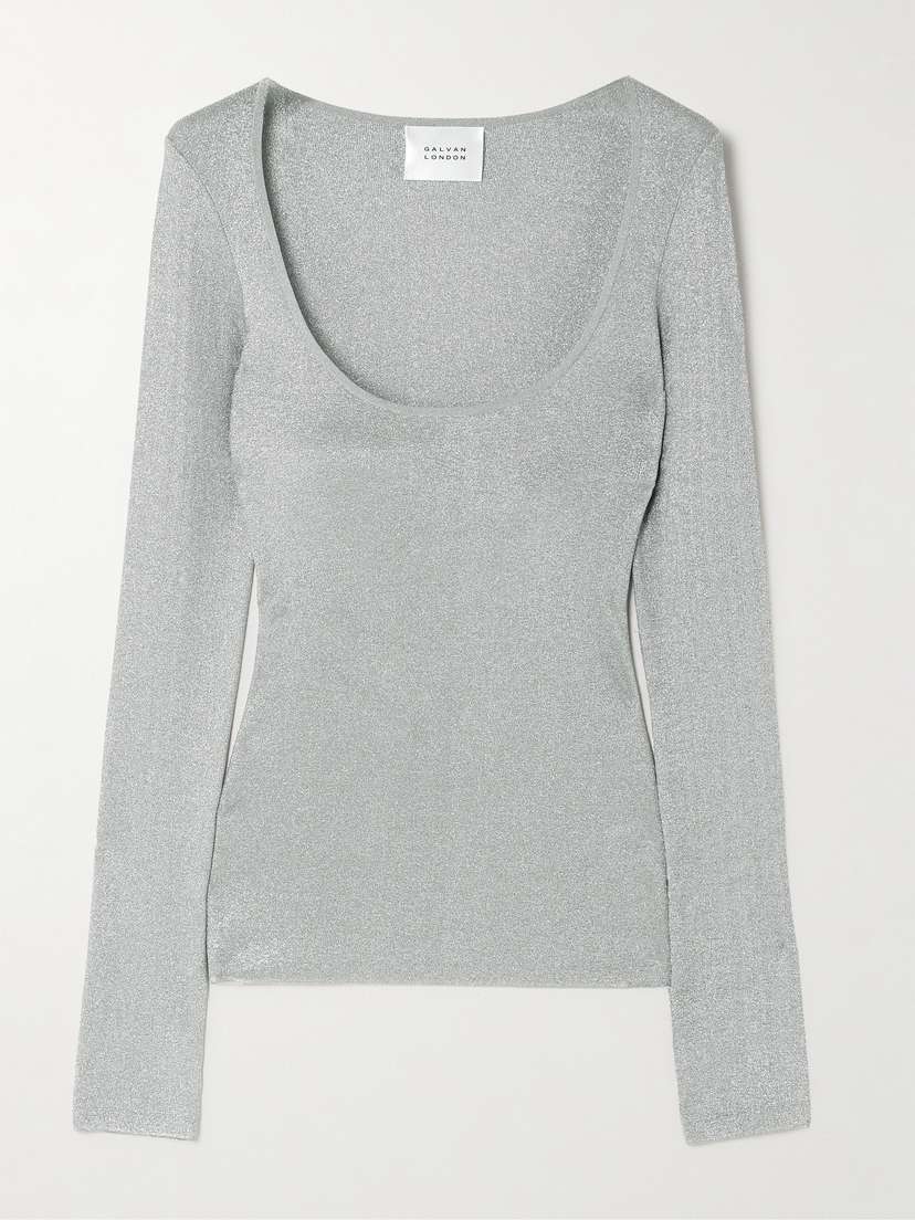 Galvan Corte Metallic Knitted Top