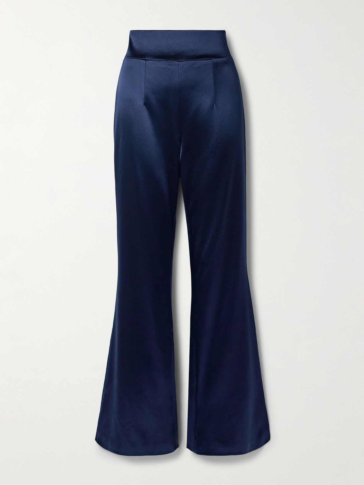 Galvan - Satin-twill Flared Pants - Blue