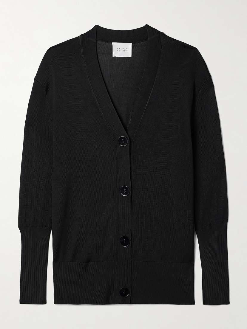 Galvan Ida Oversized Stretch-knit Cardigan