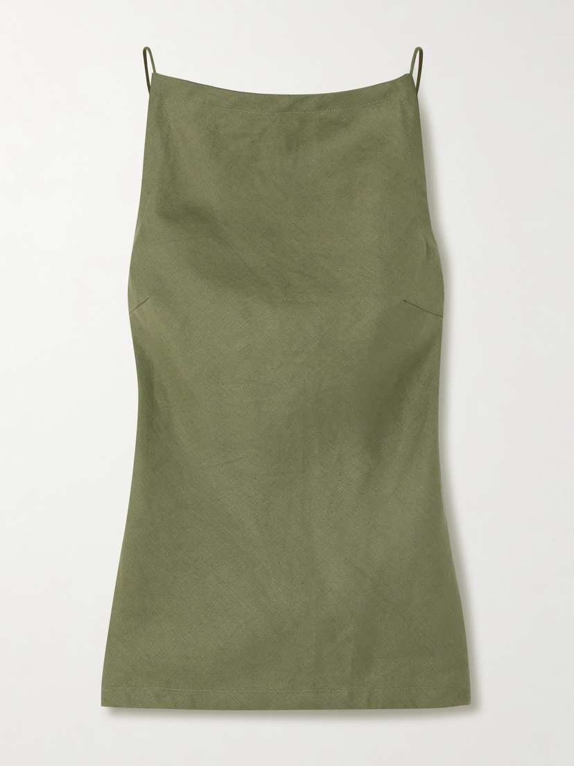 Faithfull Antibes Open-back Linen Top