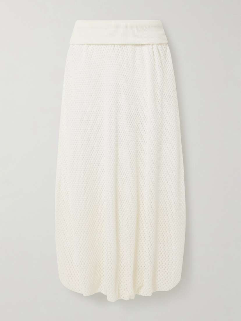 Faithfull Ciele Open-knit Cotton Maxi Skirt