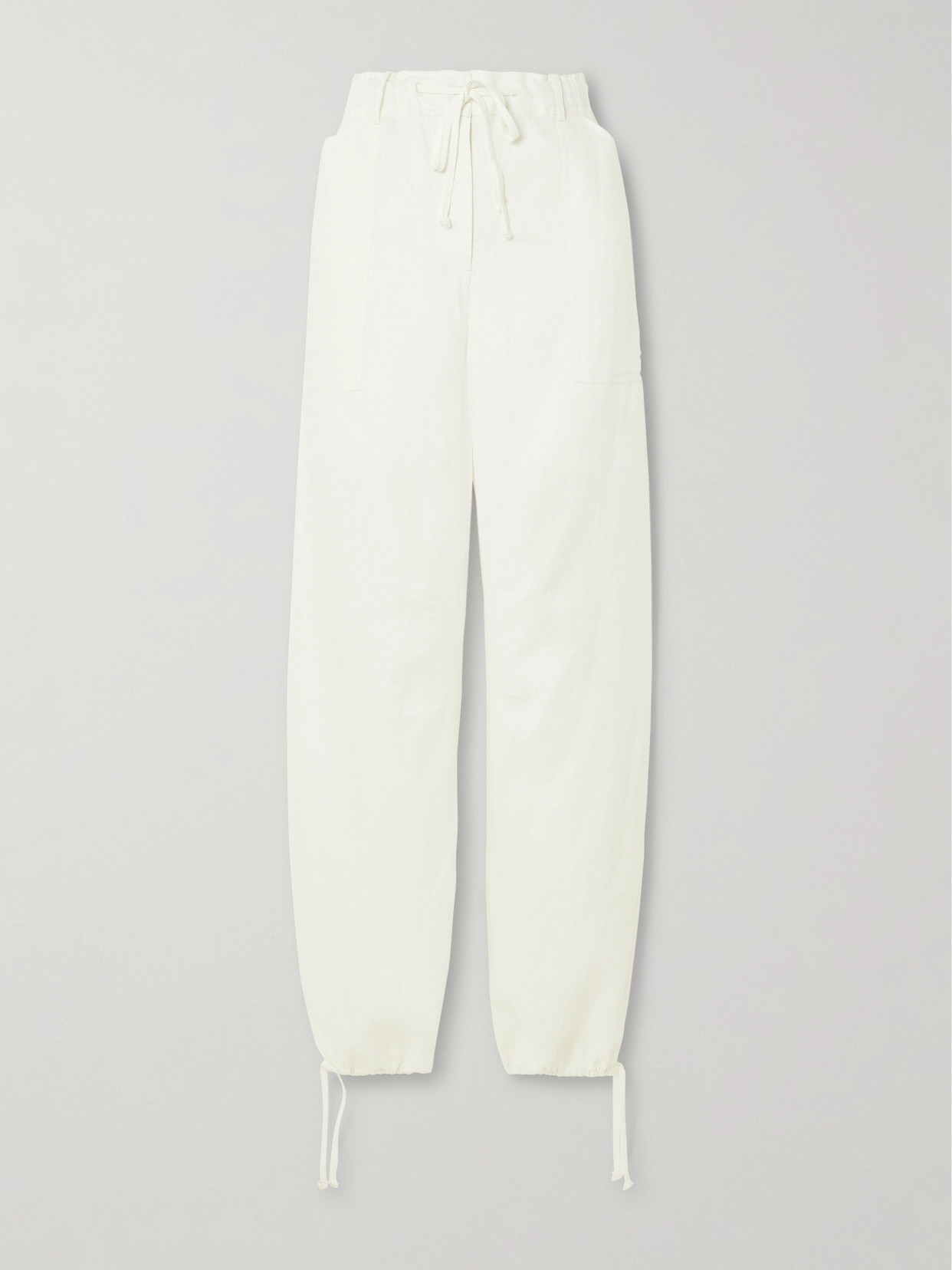 Faithfull Geriba Linen Tapered Trousers In White