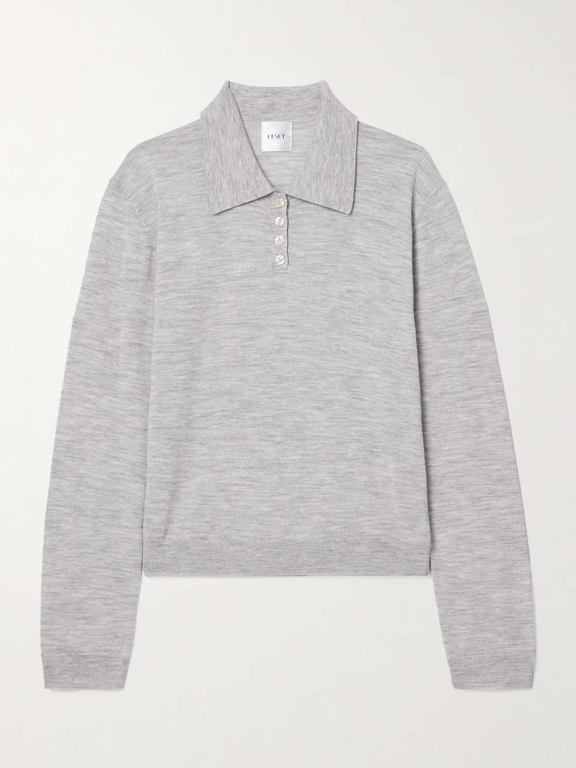 LESET James Merino Wool Polo Sweater - x large