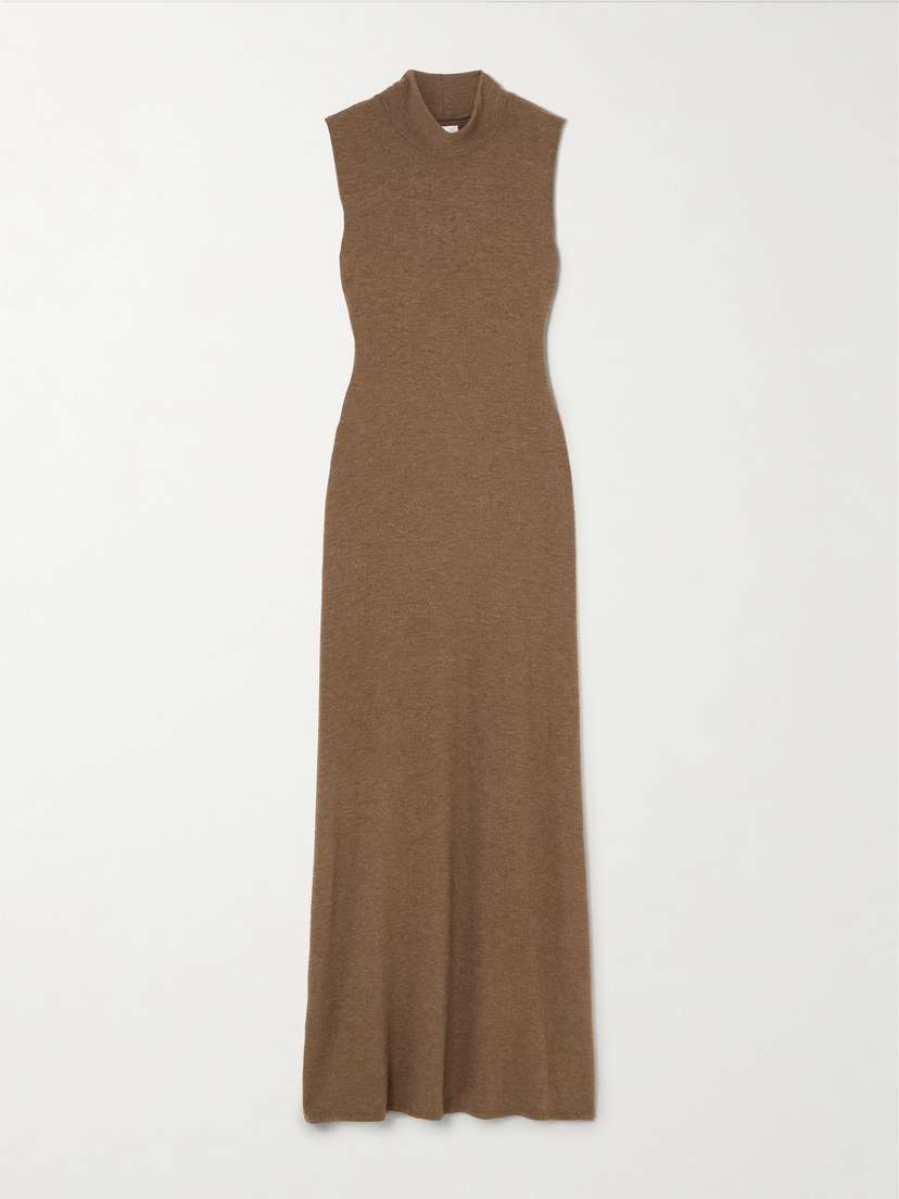 LESET Lauren Stretch-jersey Turtleneck Maxi Dress