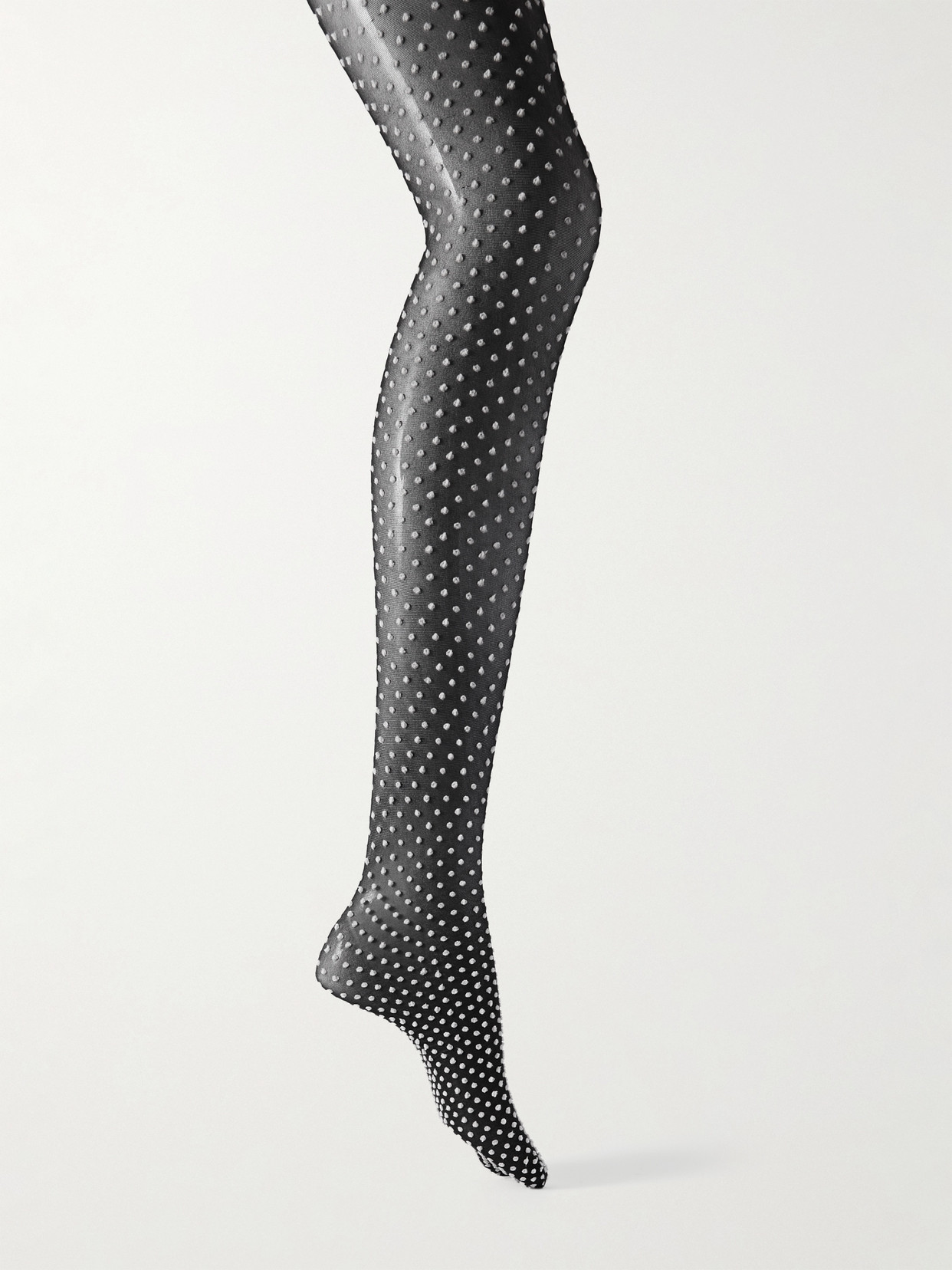 Wolford Satin Touch Flocked 20 Denier Tights In Black