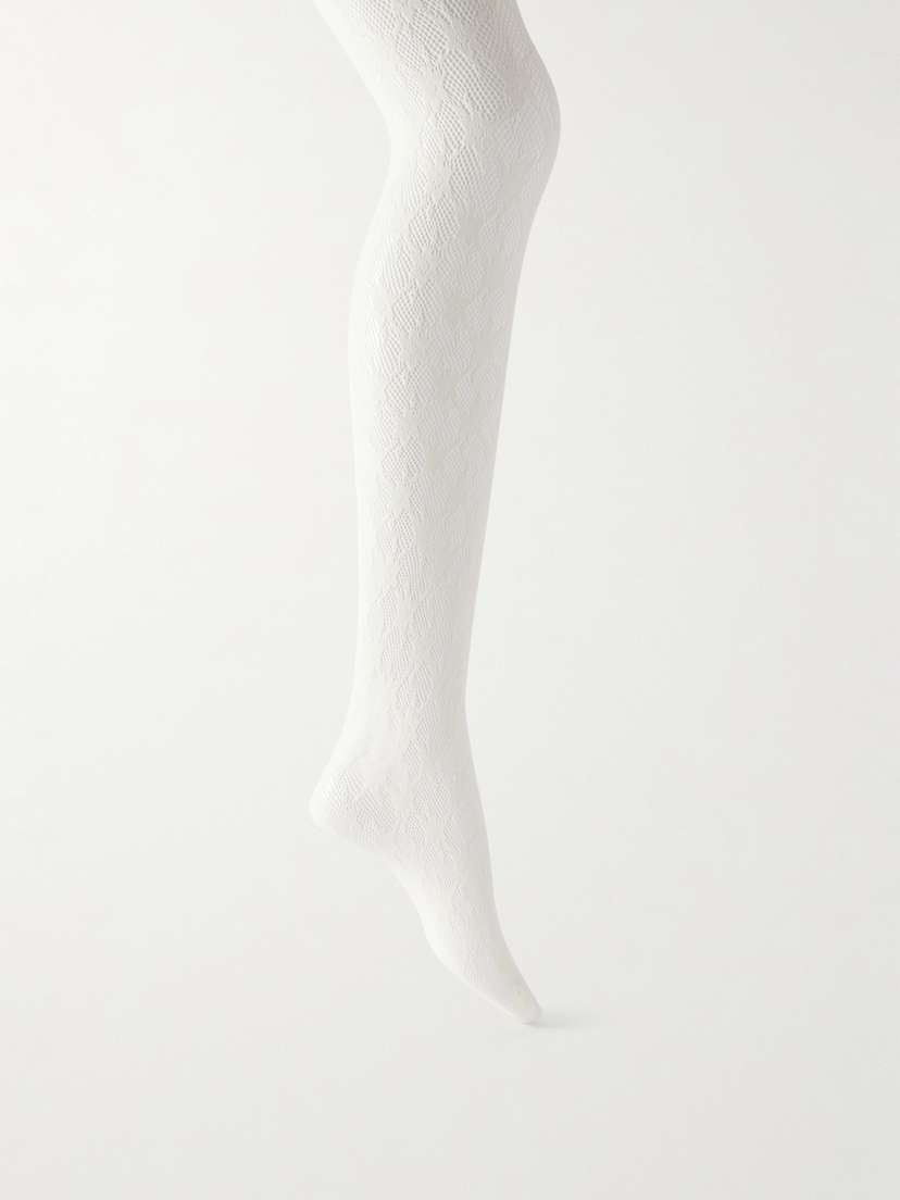 Wolford Rose Fishnet Tights