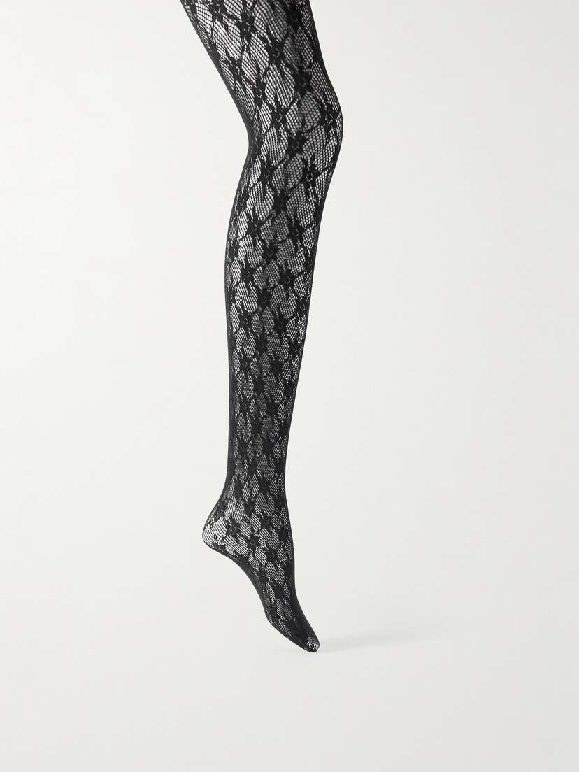 Wolford Rose Fishnet Tights