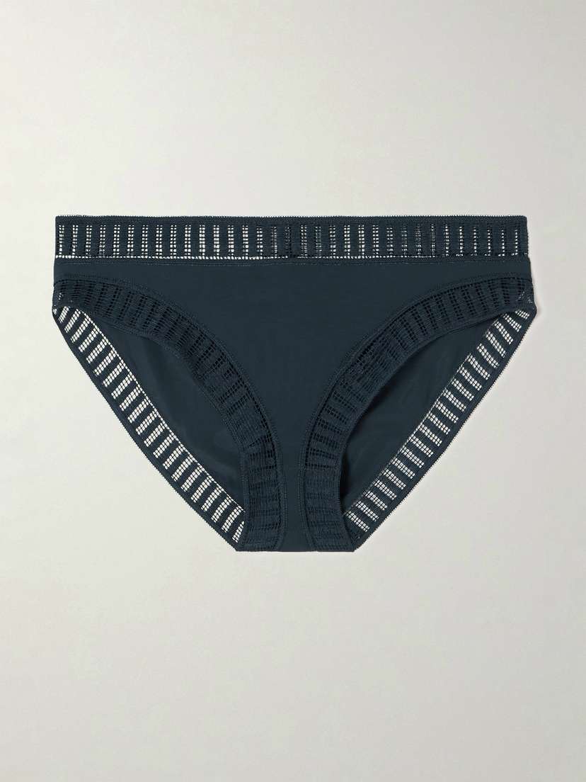 Eres Jacky Lace-trimmed Stretch-jersey Briefs