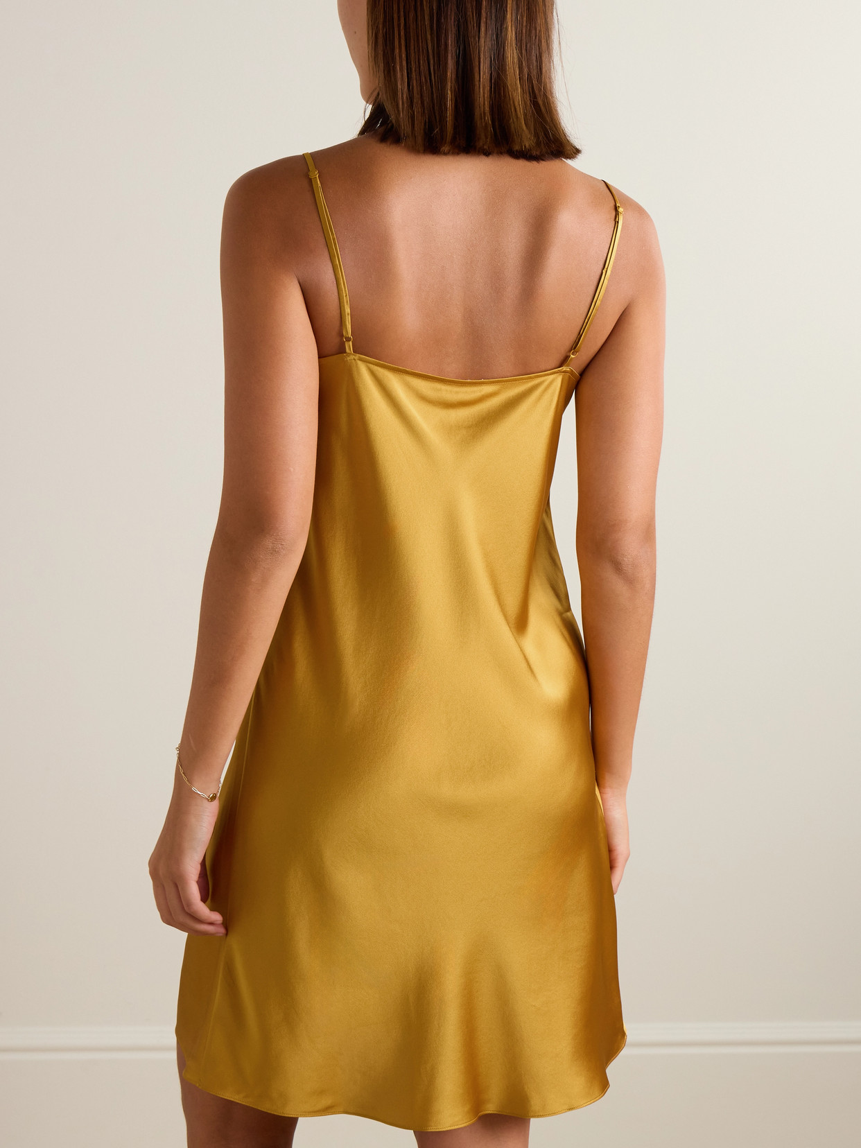 Eres Nouba Silk-satin Chemise In Yellow