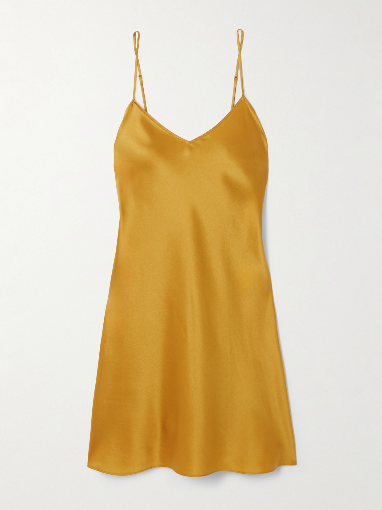 Eres Nouba Silk-satin Chemise In Yellow