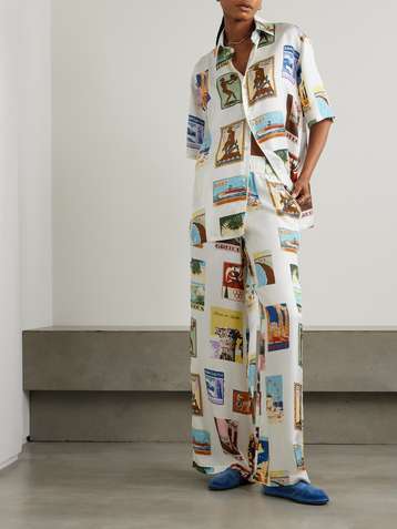 オリビアボンヘール OLIVIA VON HALLE シルク ローブ パジャマ