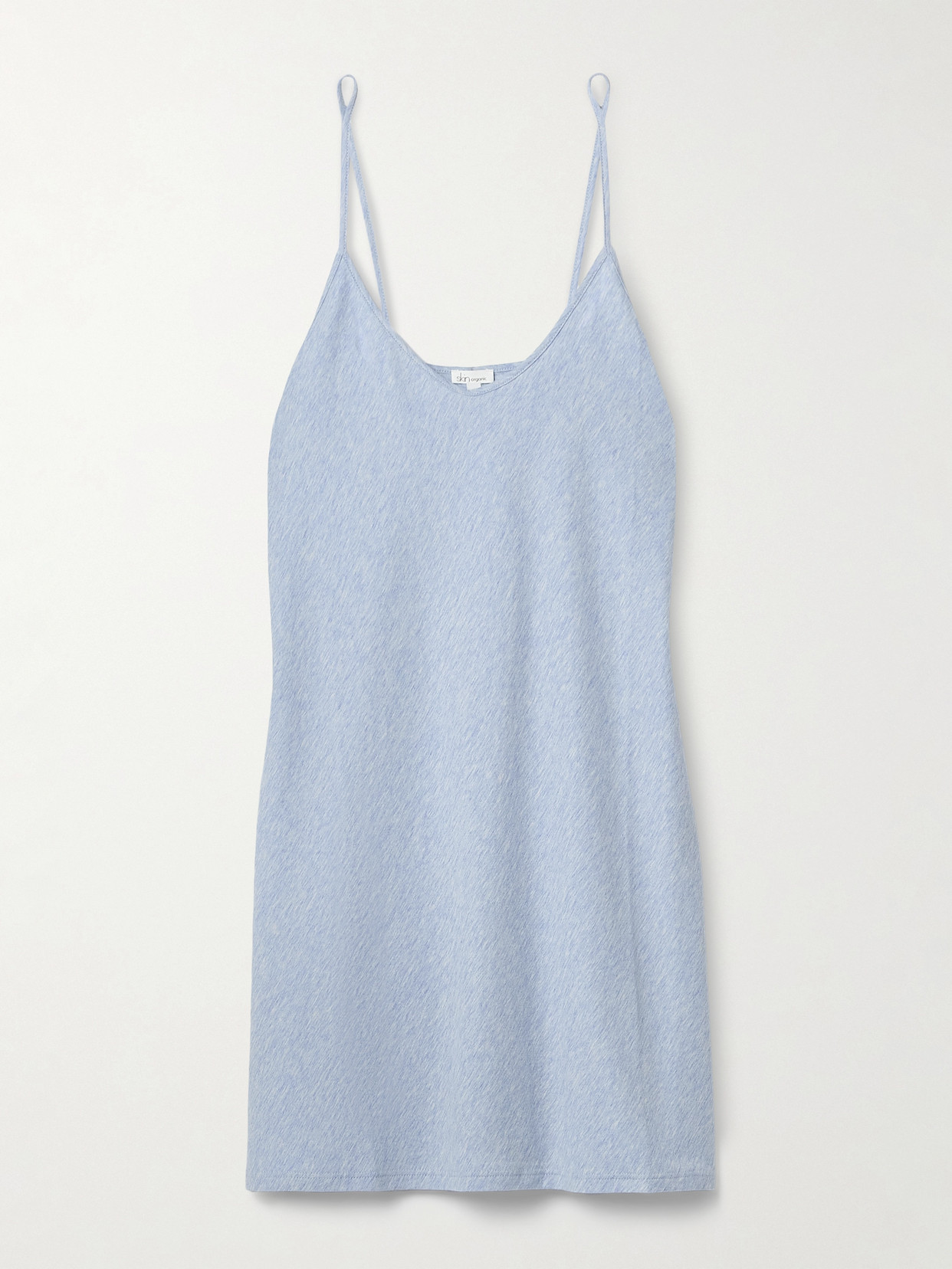 Skin Organic Pima Cotton-jersey Chemise In Blue