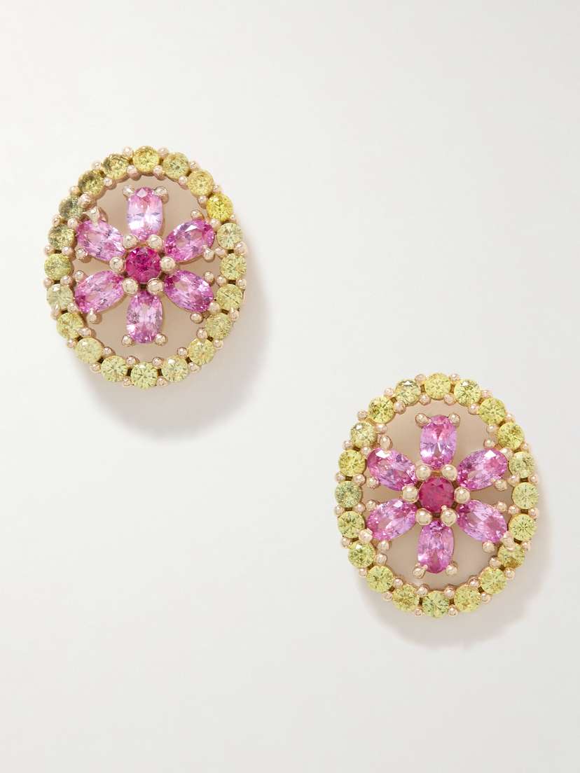 Bleue Burnham Spring Wonder 9-karat Gold Laboratory-grown Sapphire Earrings