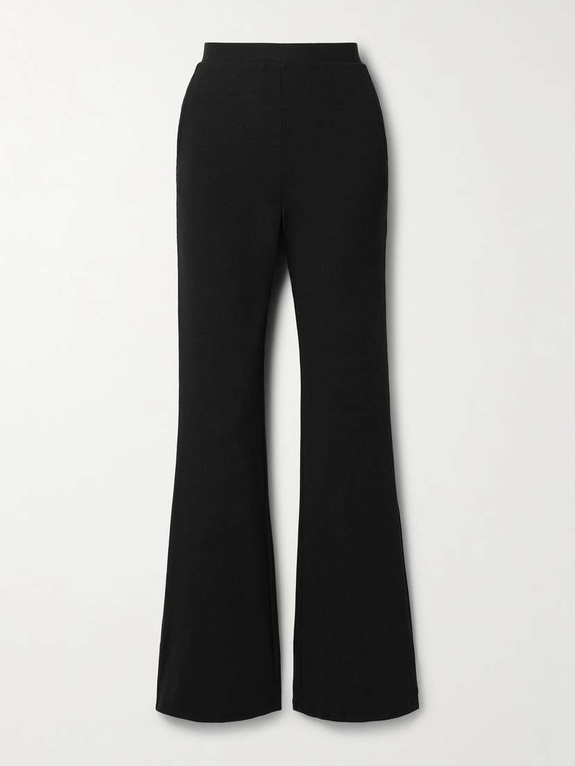 Skin Natasia Ribbed Stretch-pima Cotton And Modal-blend Straight-leg Pants