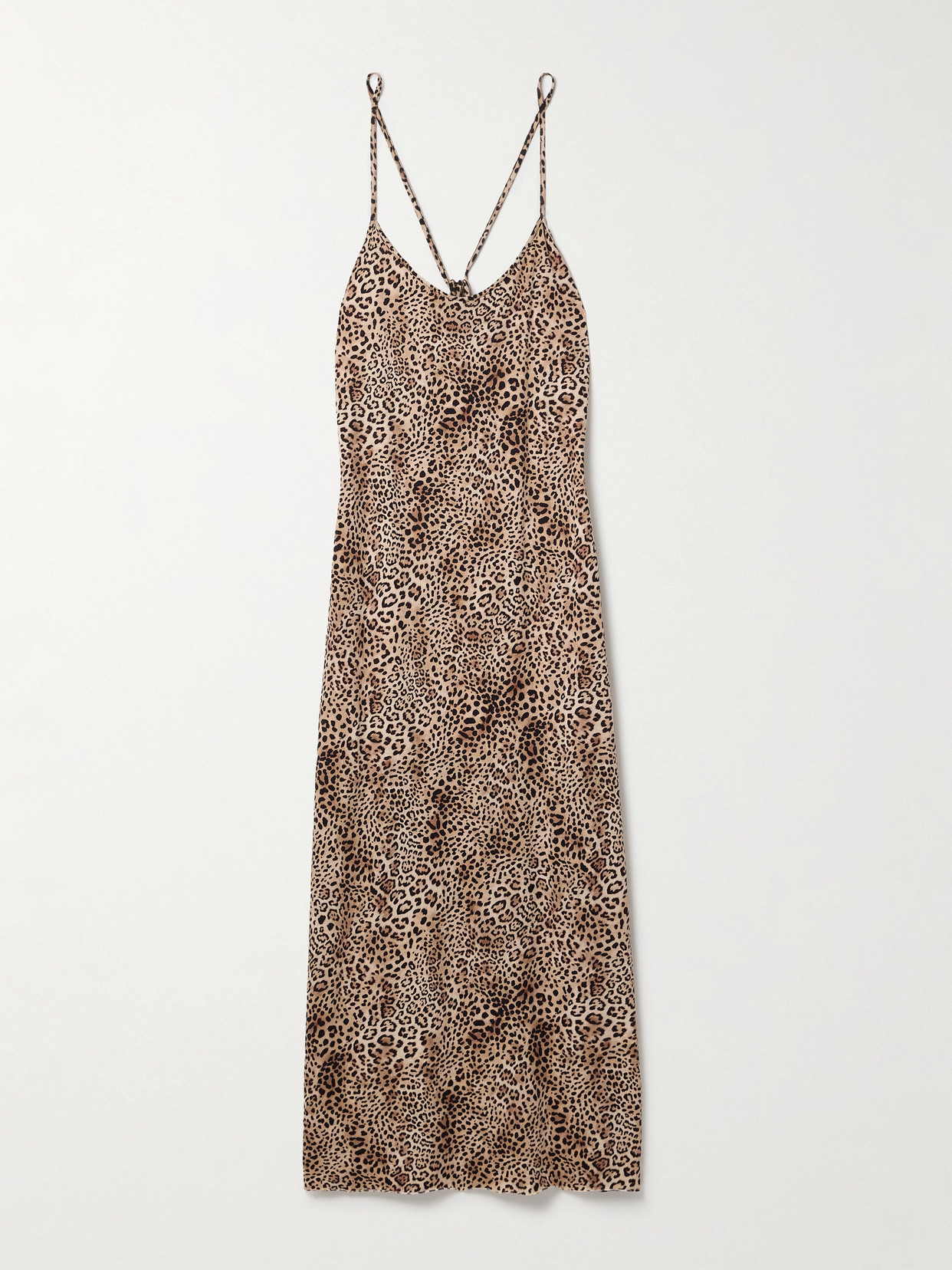 Skin Leopard-print Organic Pima Cotton-jersey Nightdress In Animal Print