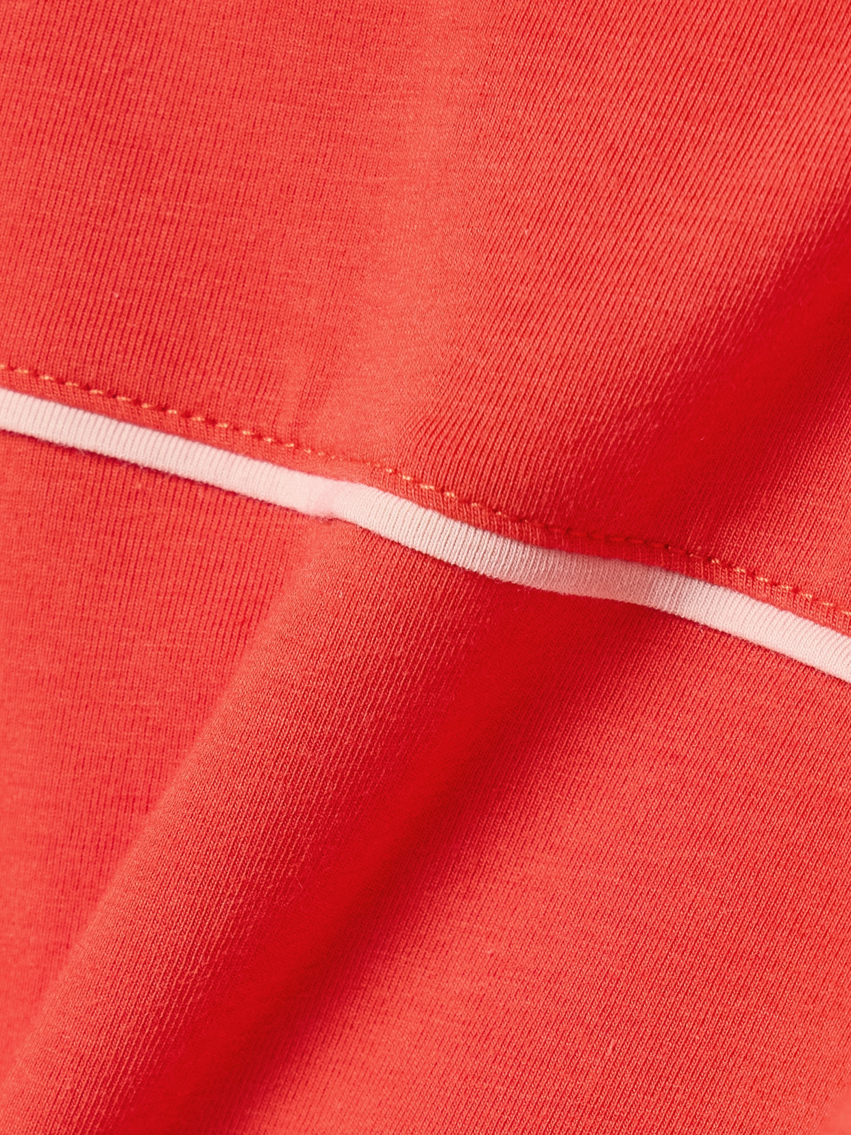 Skin Eris Striped Stretch Organic Pima Cotton-jersey Sports Bra In Red