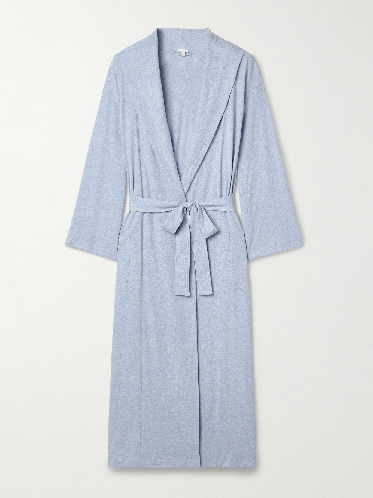 Skin - Carina Organic Pima Cotton-jersey Robe - Blue