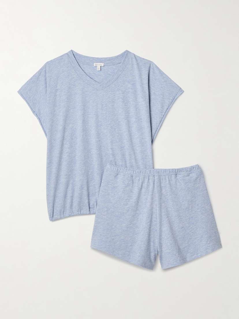Skin Cynthia Organic Pima Cotton-jersey Pajama Set