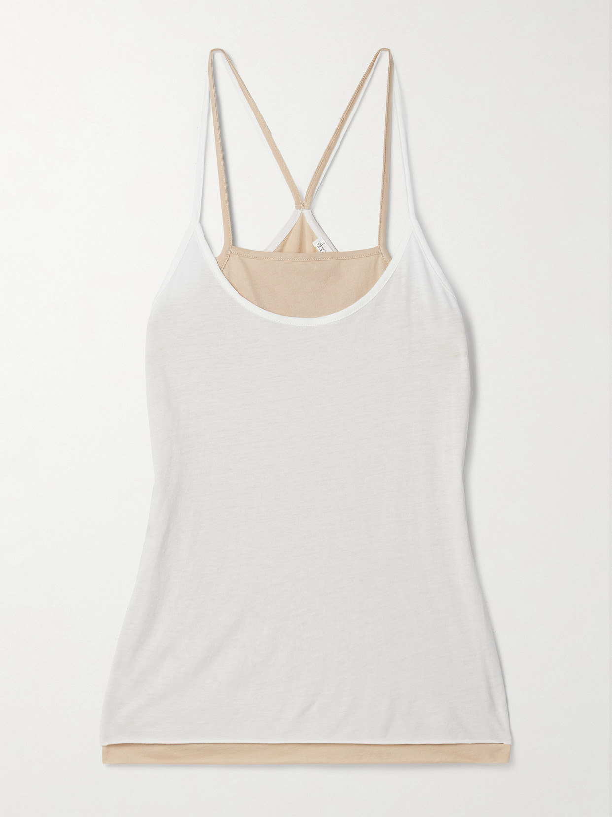 Skin Layered Organic Pima Cotton-jersey Tank In White