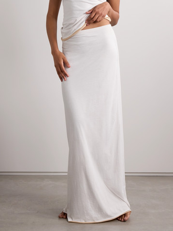 Skin Layered organic Pima cotton-jersey maxi skirt