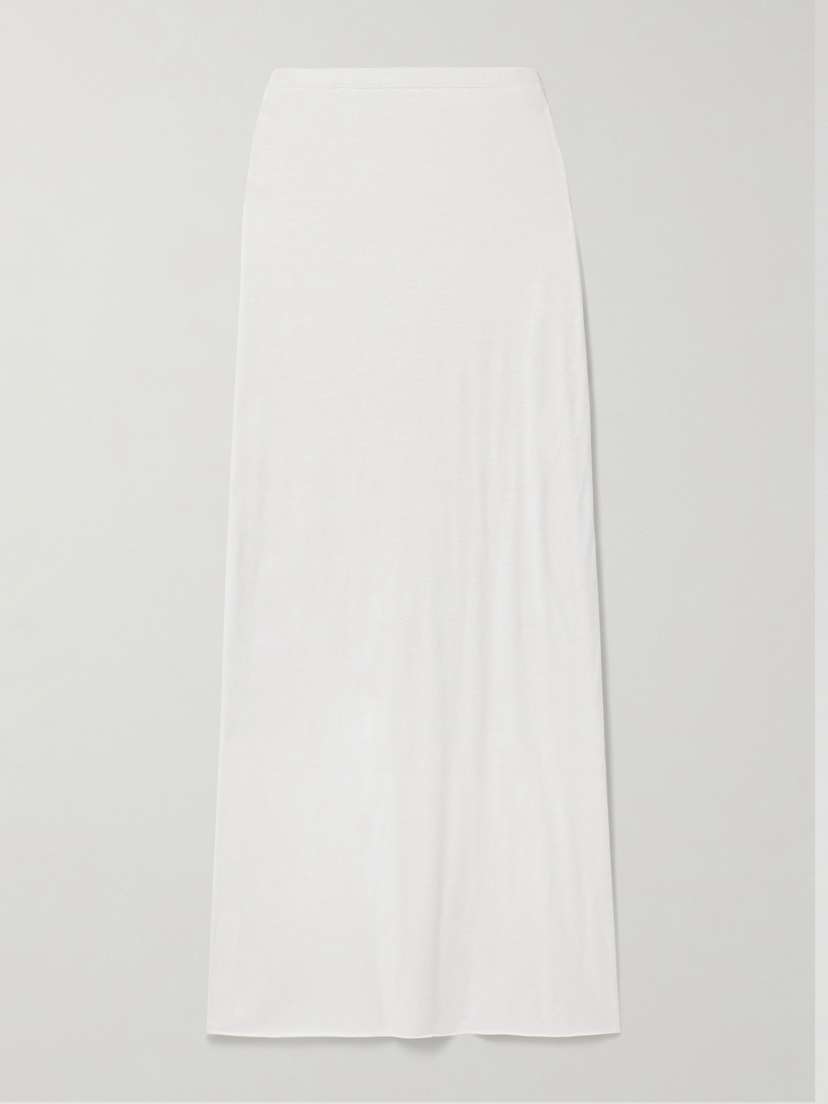 Skin Layered Organic Pima Cotton-jersey Maxi Skirt