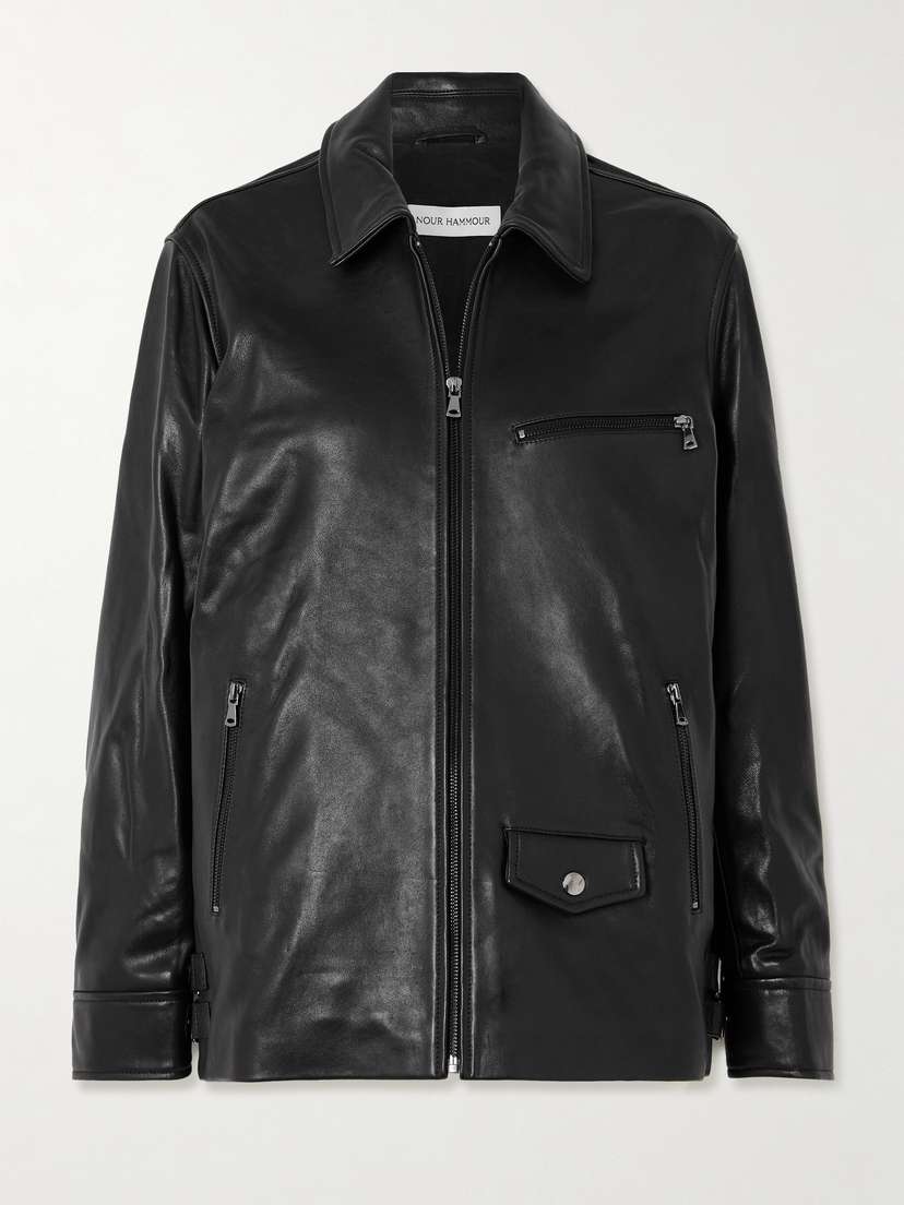 Nour Hammour Rayan Leather Jacket