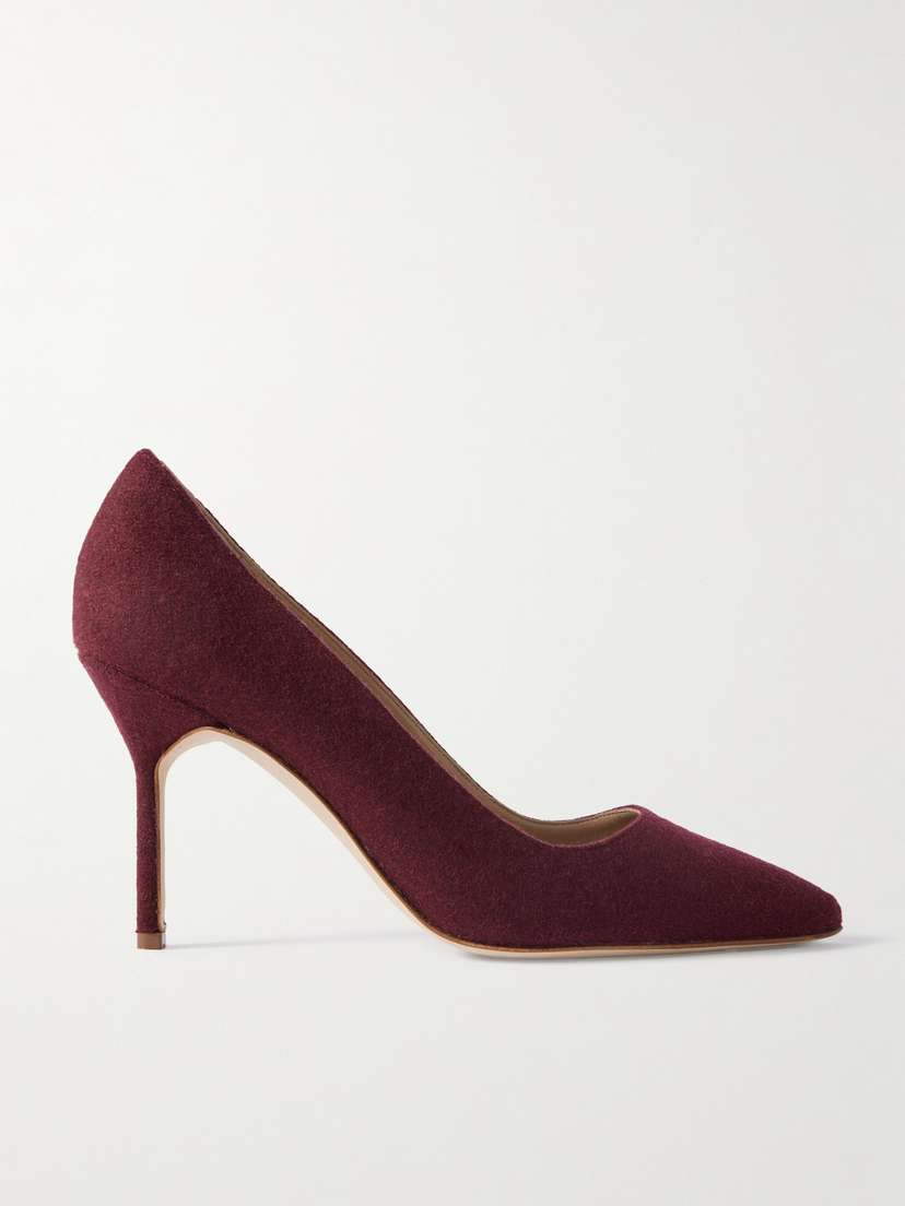 Manolo Blahnik Bb 90 Wool Pumps