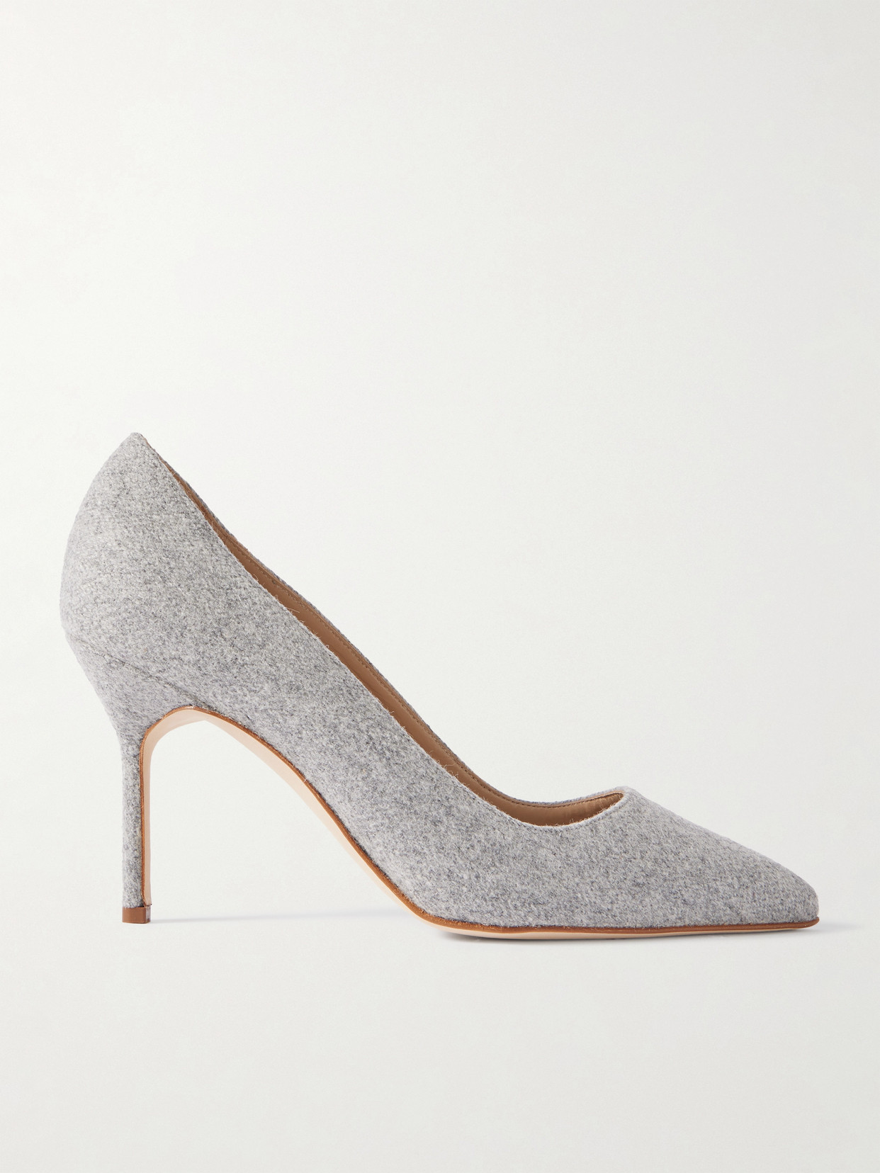 Manolo Blahnik - Bb 90 Wool Pumps - Gray