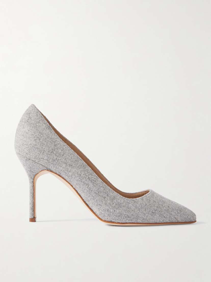 Manolo Blahnik Bb 90 Wool Pumps