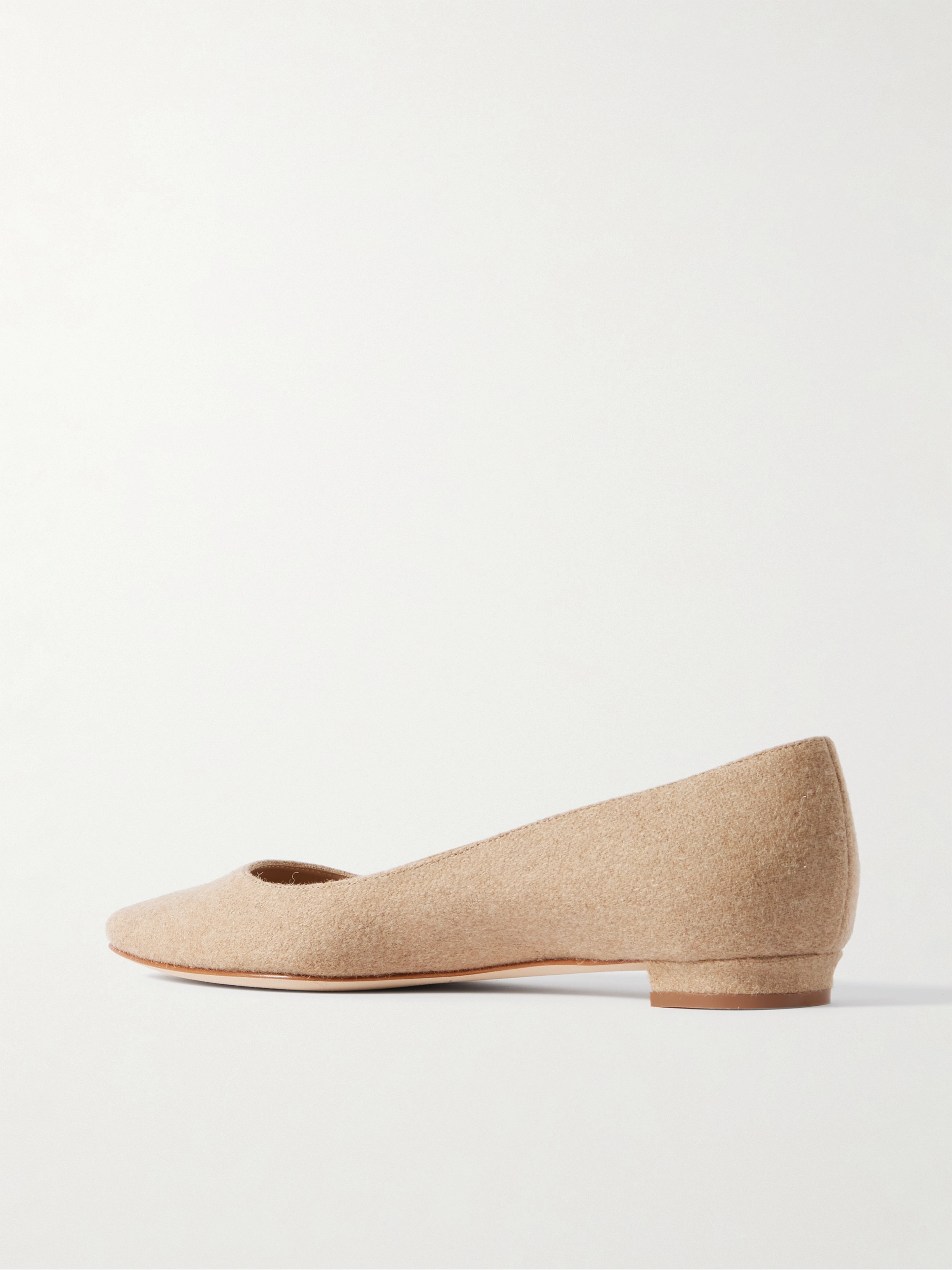 MANOLO BLAHNIK Lanza Bb wool point-toe flats thumbnail
