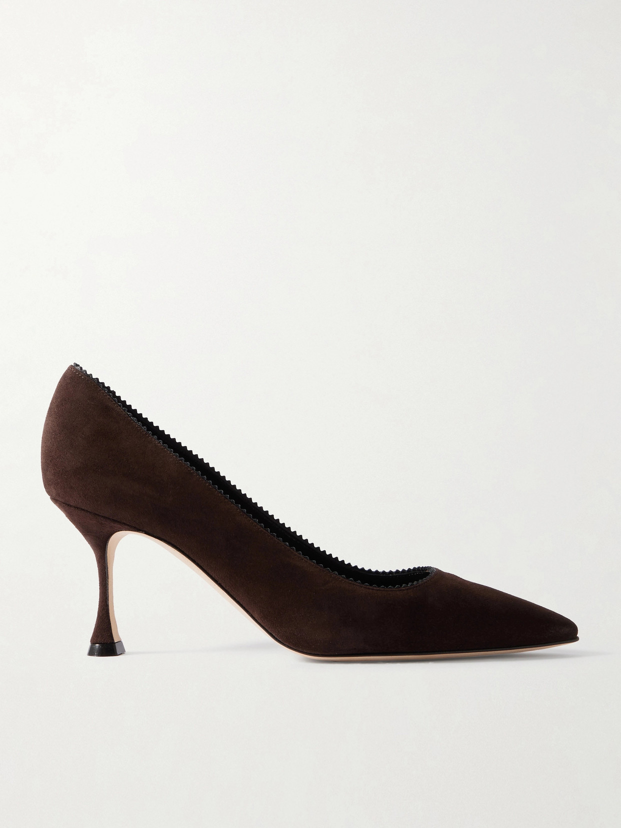 Manolo Blahnik - Osmaclo 70 Suede Pumps - Brown