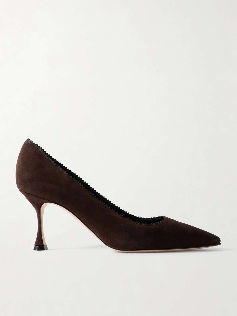 Manolo Blahnik Osmaclo 70 Suede Pumps