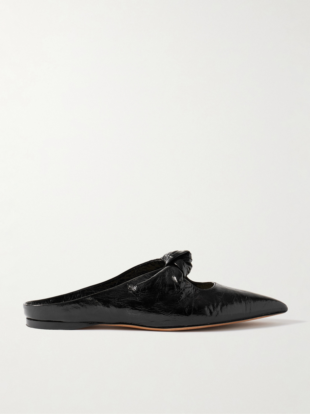 Khaite The Rowan Flat Mules In Black