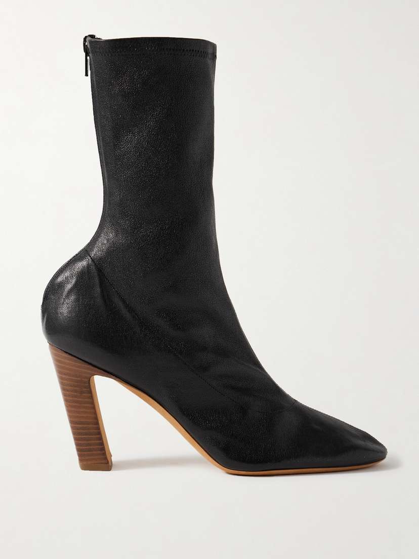 Khaite Leather Ankle Boots