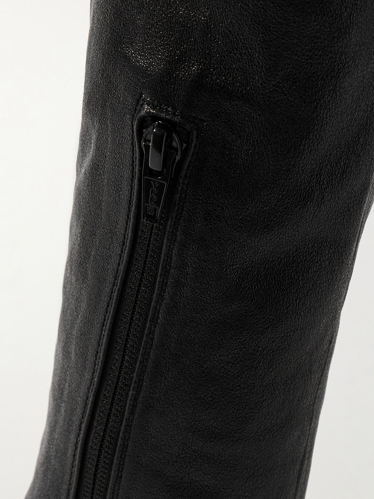Khaite Leather Over-the-knee Boots In Black