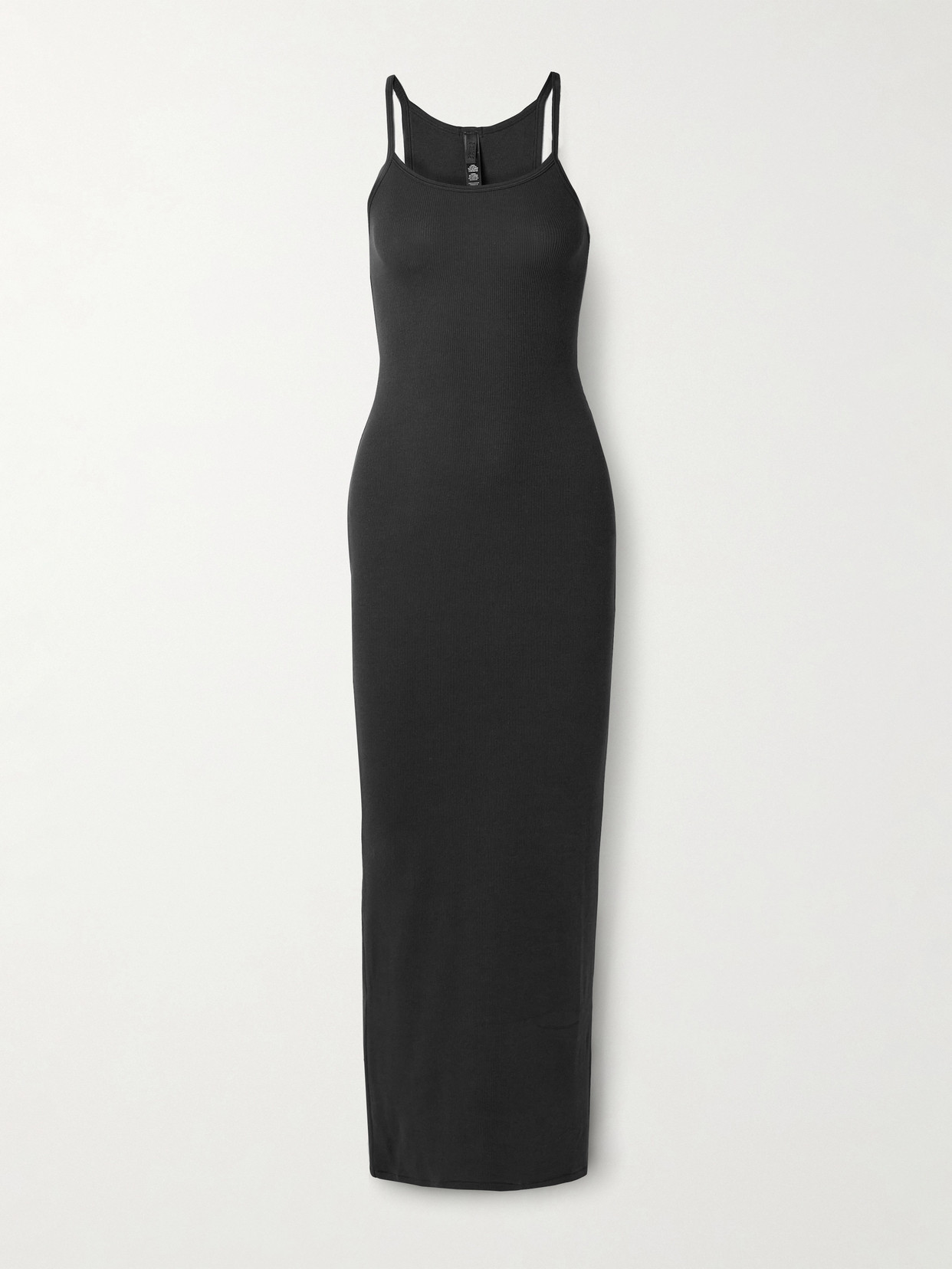 SKIMS - Rib Long Tank Dress - Soot - Black