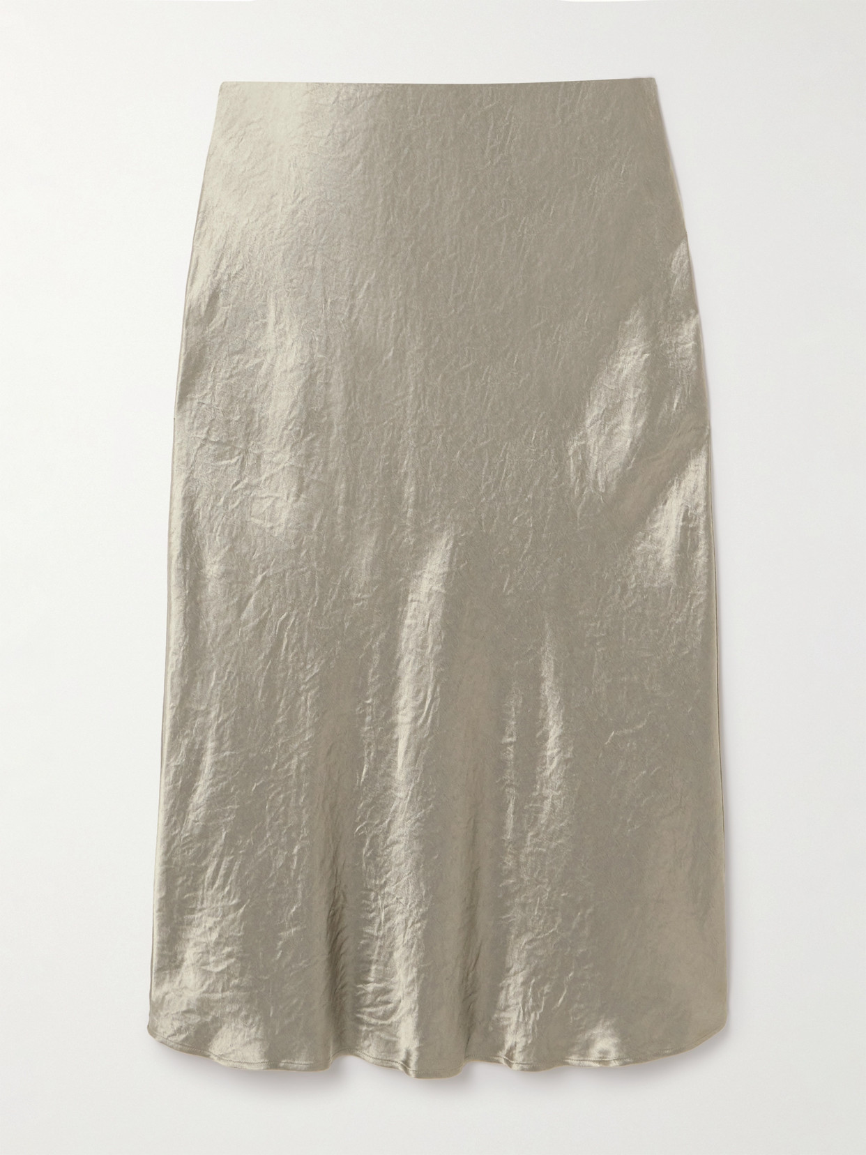 Max Mara Alessio Satin Midi Skirt - Leisure In Neutrals