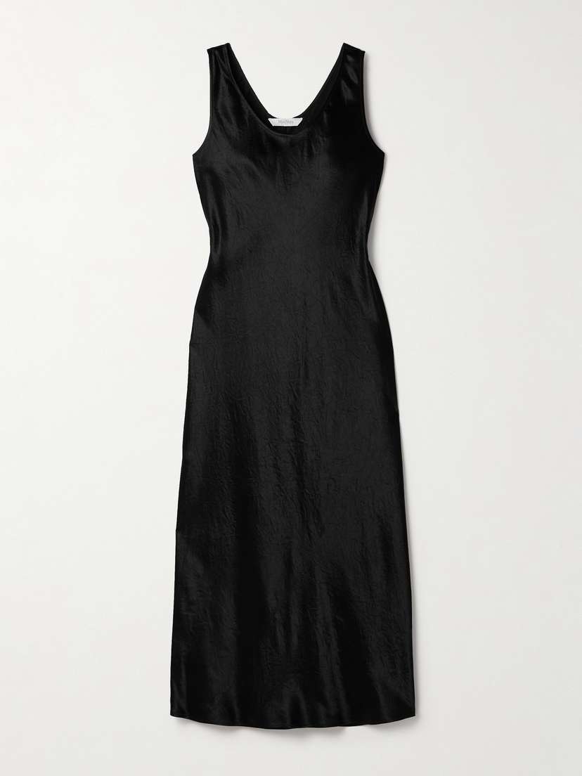 Max Mara Talete Paneled Satin-jersey Midi Dress