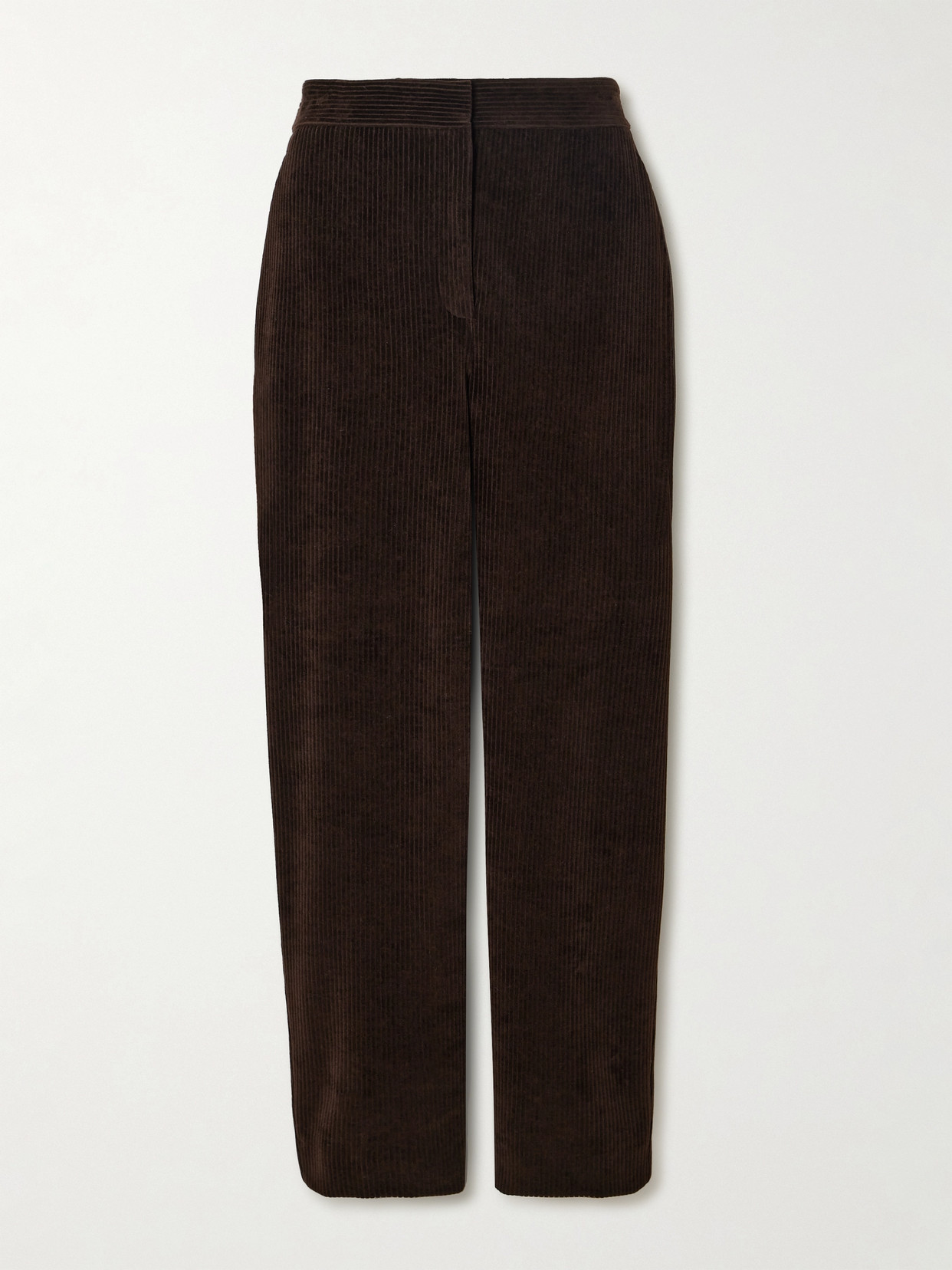Max Mara - Pinza Cotton-blend Corduroy Tapered Pants - Brown